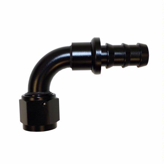 Push-On Hose Fitting, 90 Degree -12 Black - 1535BLK