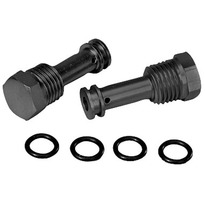 Oil Restrictors, Hex Head, Aluminum, Black Anodized, Chevy V8, Pair