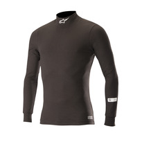 Underwear Top, Race V2 Series, SFI 3.3, FIA Approved, Long Sleeve, Lenzing FR, Black, Small, Each ALP4754518-10-S