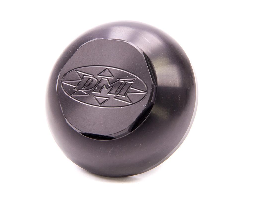 -Wheel Hub Dust Cap - Screw-In - DMI Logo - Aluminum - Black Anodize 
