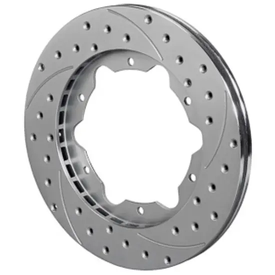 Wilwood SRP Drilled - Slotted Performance Rotor – 160-7100 (11.00 in OD, 0.81 in Thick, 30-Vane, Left-Hand, Zinc-Plated Iron, Each)