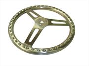 -PRP Steering Wheel, 15” Flat, Nubs, Natural Aluminum - 910-32727