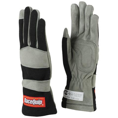 [RQP351005] RaceQuip  - Gloves Single Layer Large Black SFI