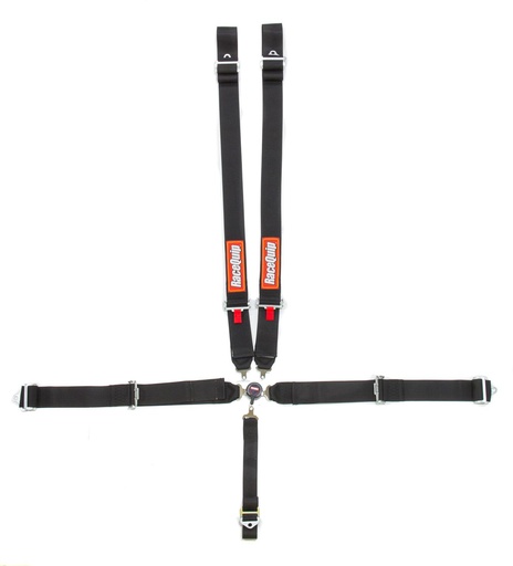 [RQP742002] RaceQuip  - 5pt Harness Camlock SFI Sportsman P U Black