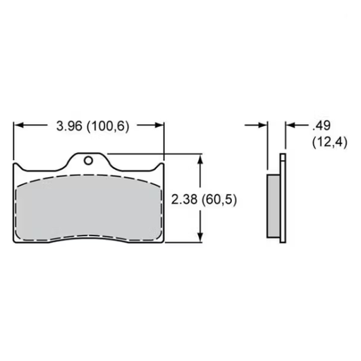 [WIL150-20-7112K-1] -Brake Pad 7112-20 DL .49 Thick Axle  2 Pads - 150-20-7112K1