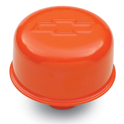 [PFM141-786] -Breather Push-In Round 1-1/4 in Hole Bowtie Logo Steel Orange Powder Coat Each PFM141-786