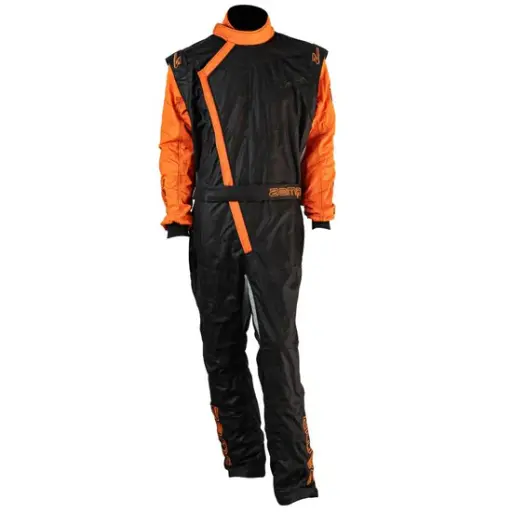 [ZAMR07C08YL] Race Suit ZR-40 Race Youth Suit SFI 3.2A/5 Black/Orange Large ZAMR07C08YL
