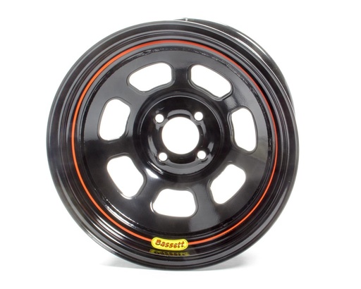 [BAS58SH4] Wheel 15x8 D-Hole 4x100 mm 4in BS Black