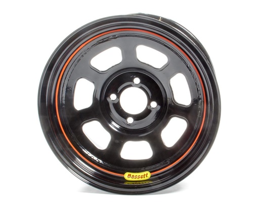 [BAS58SH5] Wheel 15x8 D-Hole 4x100 mm 5in BS Black