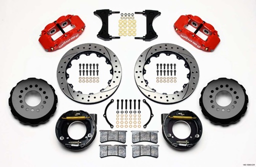 [WIL140-10093-DR] 67-72 GM C10 P/U Rear Brake Kit Red Caliper
