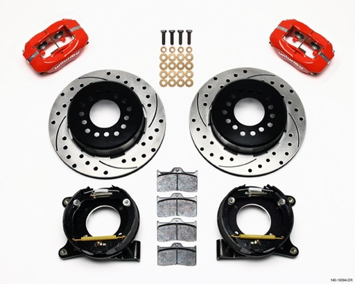 [WIL140-10094-DR] 63-87 GM C10 P/U Rear Brake Kit Red Caliper