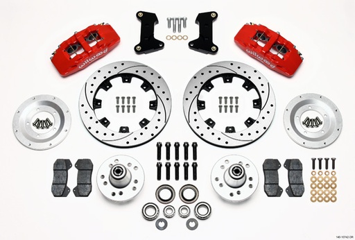 [WIL140-10742-DR] Front Disc Brake Kit 74- 78 Mustang 12.19 Drilled