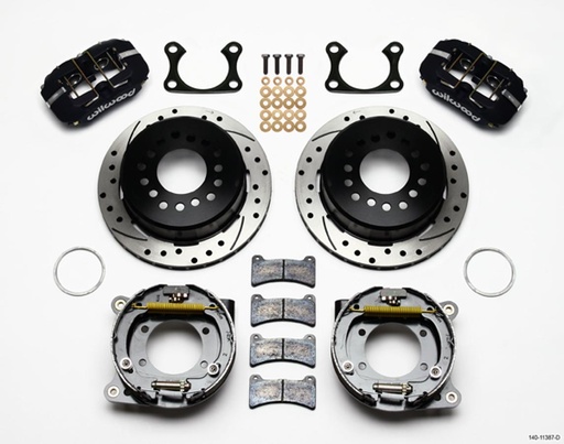 [WIL140-11387-D] Rear Disc Brake Kit Big Ford Drilled w/Park Brk