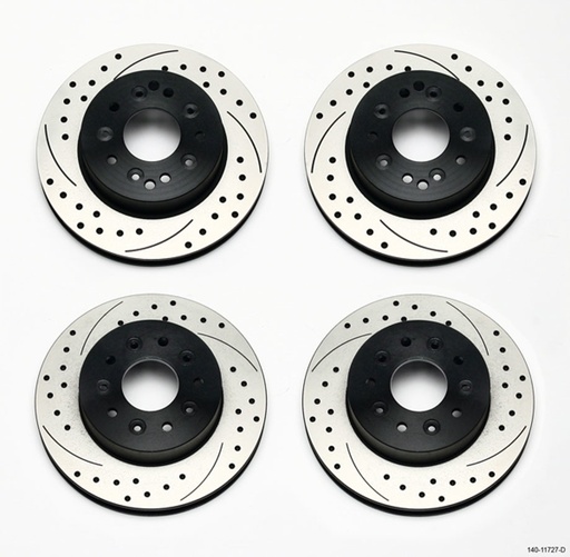 [WIL140-11727-D] Rotor Kit Frt & Rear C2 C3 Corvette 1PC Rotor