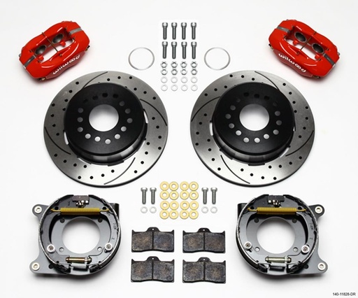 [WIL140-11828-DR] Rear Brake Kit 57-62 Corvette Red Caliper