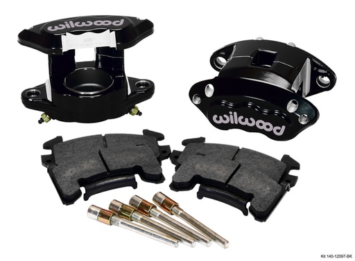[WIL140-12097-BK] Front Caliper Kit D154/ Metric GM Blk Powdercoat
