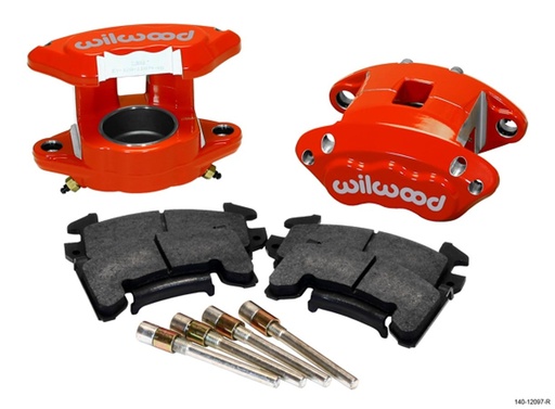 [WIL140-12097-R] Front Caliper Kit D154 / Metric GM Red w/Pads