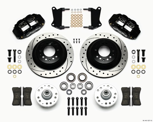 [WIL140-12271-D] Front Disc Brake Kit Blk 67-72 Camaro Nova 12.88