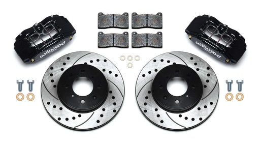[WIL140-12996-D] Brake Kit Front Honda/Acura Blk Drilled