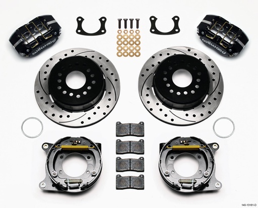 [WIL140-13181-D] P/S Rear Brake Kit New Big Ford Drilled 2.5in