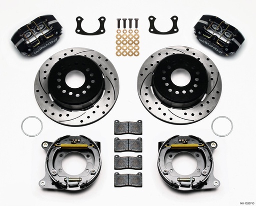 [WIL140-13207-D] Rear Brake Kit Big Ford New 2.50in Blk Drilled