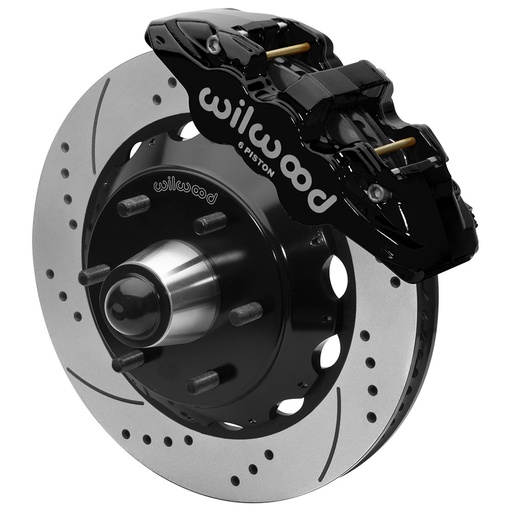 [WIL140-16459-D] Front Brake Kit C10 6Lug AERO6 14in Drilled Blk