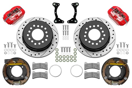 [WIL140-17120-DR] Brake Kit Rear Red FDP Drilled 11in GM G Body