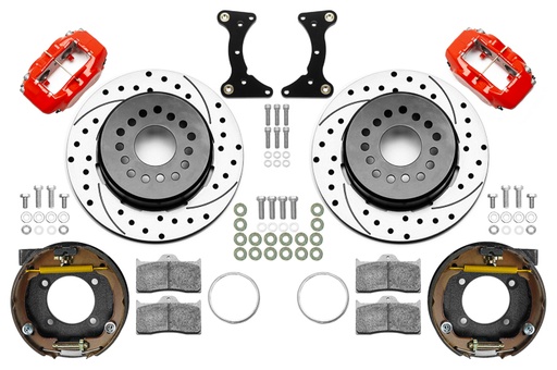 [WIL140-17121-DR] Brake Kit Rear Red FDL Drilled 12in GM G Body