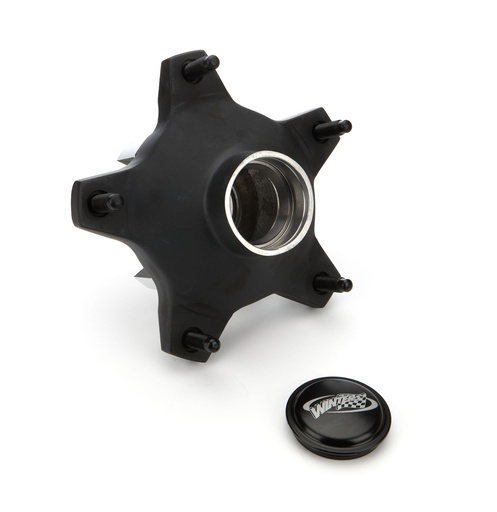 [WIN6606-FX5BK-8208-H] Hub  Front Wide 5  Black Cap