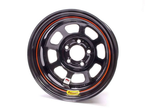 [BAS58D53I] 15x8 IMCA Wheel D-Hole Black 5x5