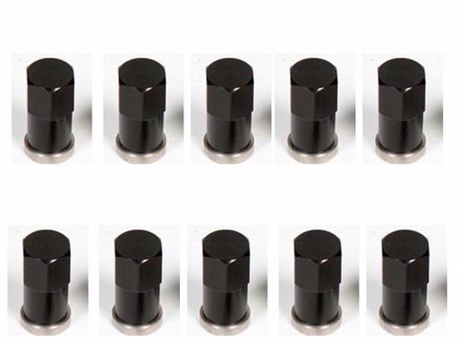 [DMIRRC-1360-10BK] -DMI 10 Pack Black High Nuts -RRC-1360-10BK