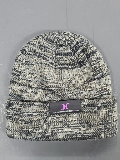 [HTA24023300] Black Heather Knit Beanie-24023300