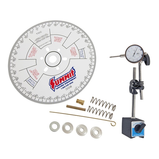 [SUMG1056] Camshaft Degree Kit, 11 in. Diameter, Dial Indicator, Piston Stop, Adapters, Storage Case, Each