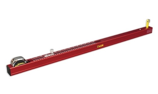 [LGA52-78325] Longacre Chassis Height Gauge – LON52-78325 (2–15 in Height Range, Aluminum, Red Anodized, Long Style, Each)