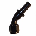 [PRF1525BLK] Push-On Hose Fitting, 45 Degree -12 Black - 1525BLK