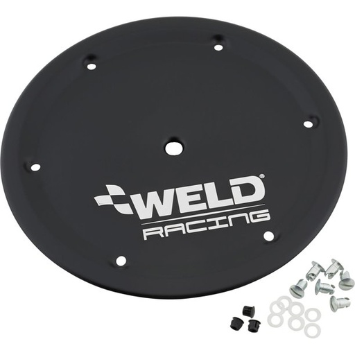[WELP650B-4514A-6] -Weld Racing Black Mud Plug Cover, 15 Inch, 6-Bolt - P650B-4514A-6