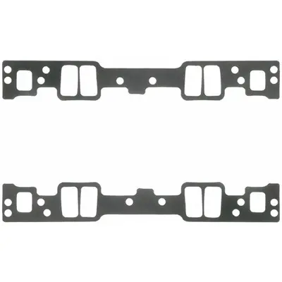 [FEL1255] Intake Manifold Gasket, 0.12 in Thick, 1.08 x 2.11 in Rectangular Tapered Wall Port, Composite, Small Block Chevy