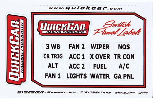 [QRP50-004] -Switch Panel Stickers Small Ignition Panels - 50-004