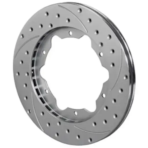 [WIL160-7100] Wilwood SRP Drilled - Slotted Performance Rotor – 160-7100 (11.00 in OD, 0.81 in Thick, 30-Vane, Left-Hand, Zinc-Plated Iron, Each)