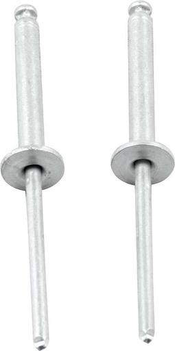 [ALL18199] -1/8in Alum Rivet Silver 100Pk Flange Type - 18199